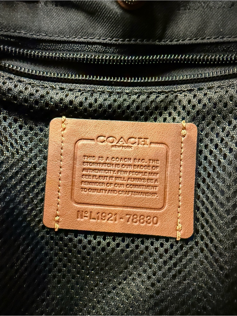 Coach Pacer Leather Backpack Saddle Brown 78830 - Picture 9 of 9